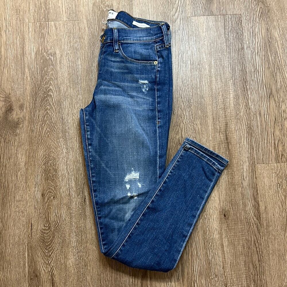 FRAME Le‎ Skinny De Jeanne Jeans Mid Rise Medium Wash Size 27